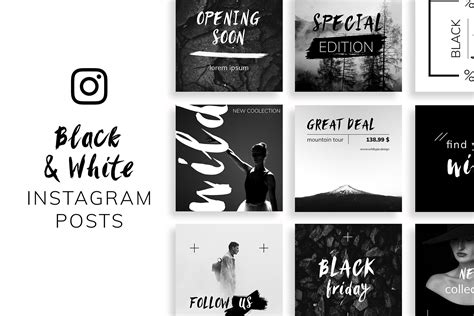Black Instagram Post Template